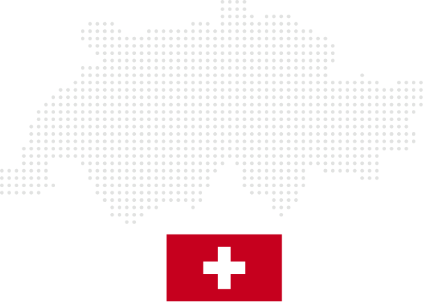 Swiss Map with Swiss Flag
